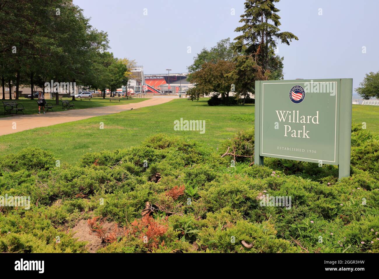 Willard Park in der Innenstadt von Cleveland.Ohio.USA Stockfoto