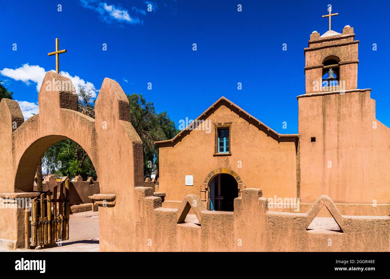 Kirche von San Pedro de Atacama, Atacama-Wüste, Chile, Südamerika Stockfoto