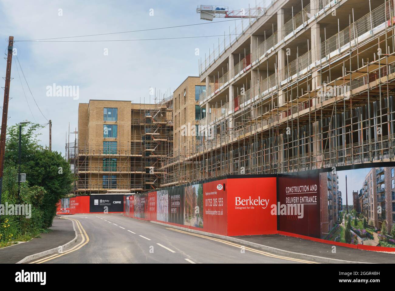 Die ehemalige Horlicks-Fabrik, Slough, in der Grafschaft von berkley Homes, wird derzeit von der Firma „The Horlicks Quarter“ saniert. Stockfoto