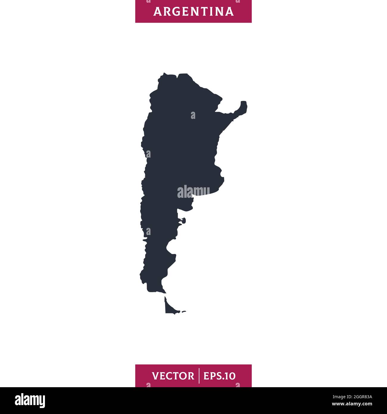 Detaillierte Karte von Argentinien Vektor Stock Illustration Design Vorlage. Vektor eps 10. Stock Vektor