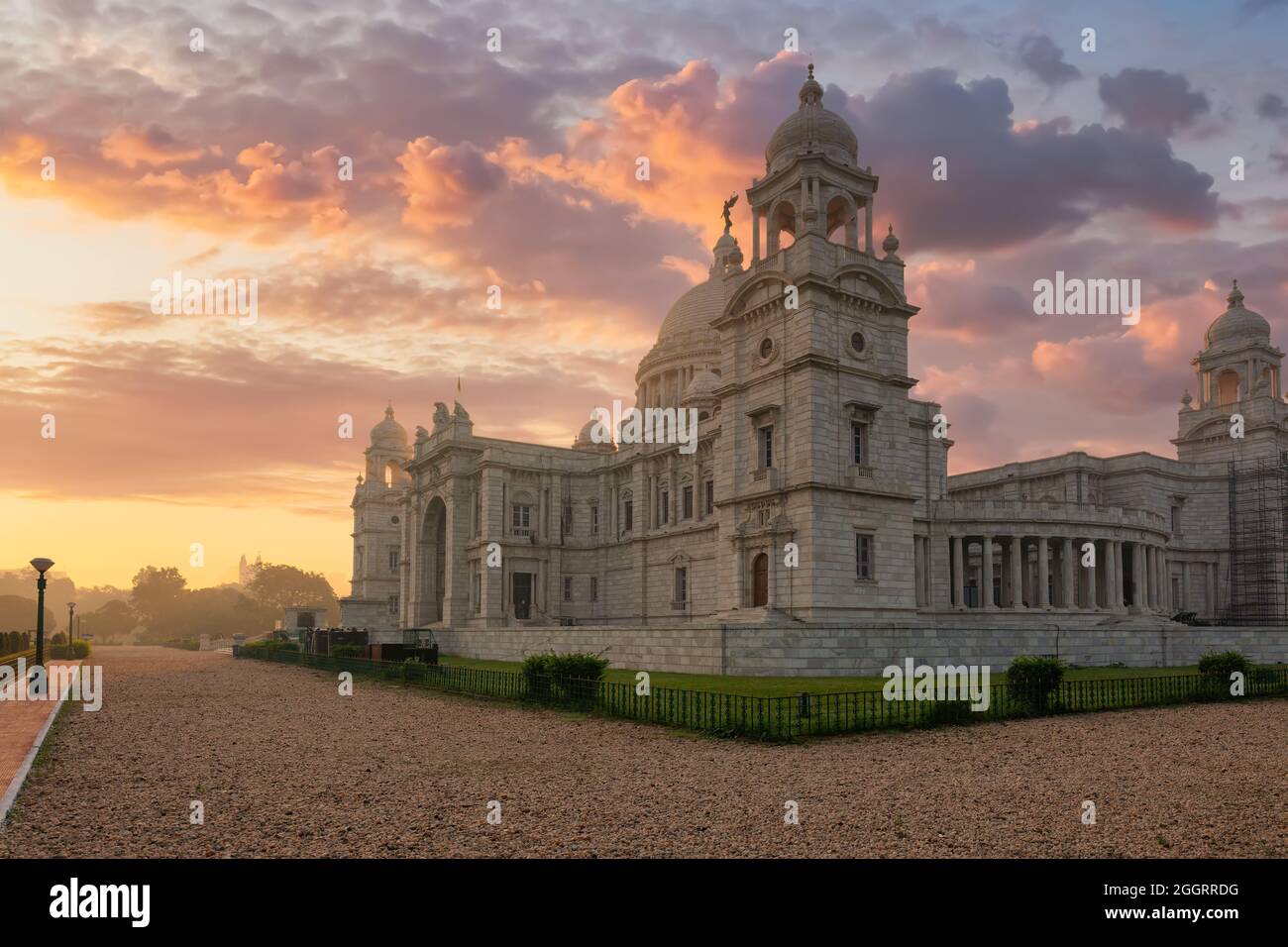 Victoria Memorial antikes Denkmal und Museum im Kolonialstil erbaut im Jahr 1921 in Kalkutta, Indien. Stockfoto