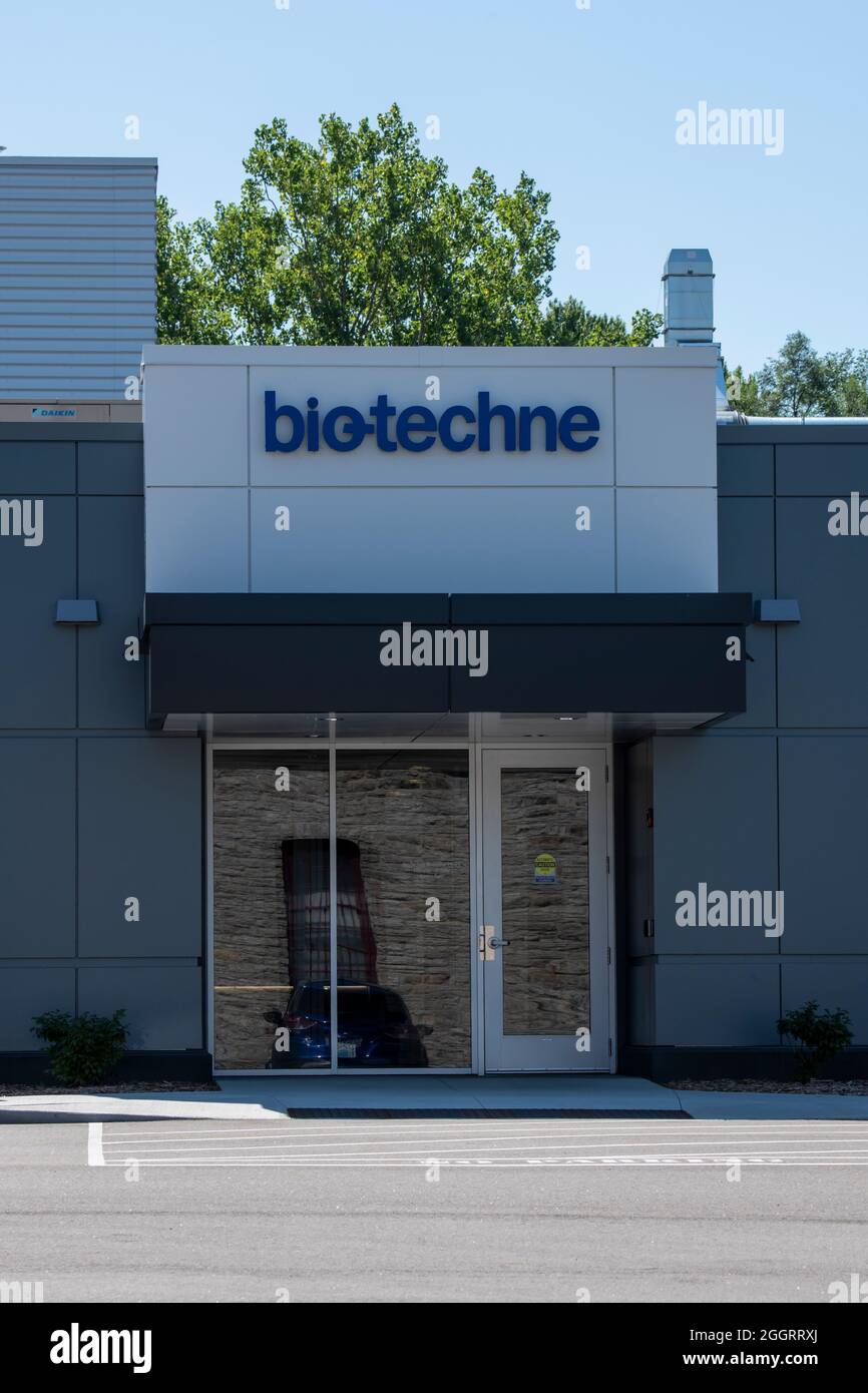 St. Paul, Minnesota. Bio-Technik. Eine Kompanin, die Proteinverbindungen für die medizinische Forschung herstellt. An diesem Standort werden GMP-Proteine für Hersteller und hergestellt Stockfoto