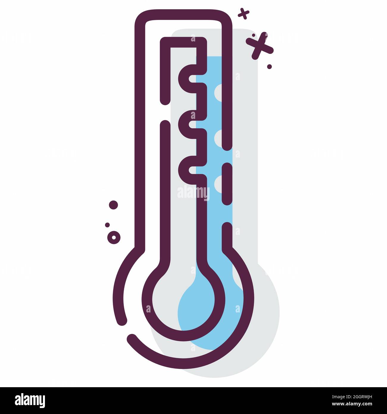 Icon Vektor der Temperatur - MBE Stil - einfache Illustration, editierbare Kontur, Design-Vorlage Vektor, gut für Drucke, Poster, Werbung, annou Stock Vektor