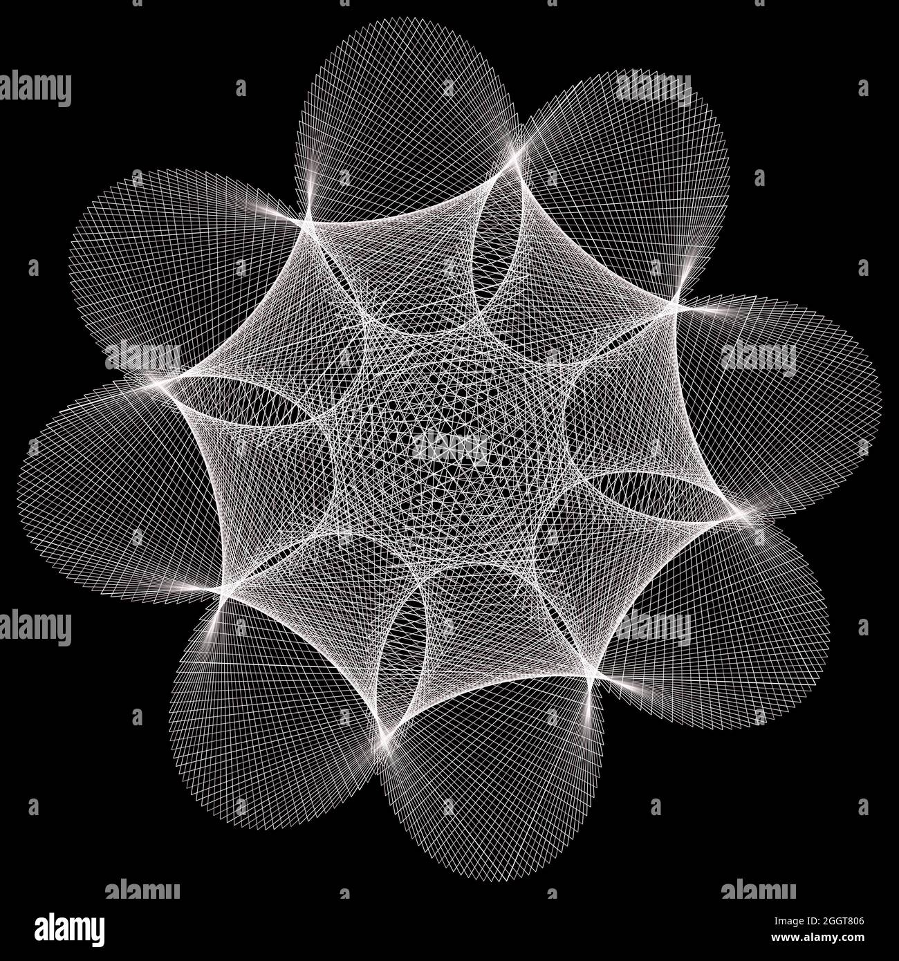 Spirograph Flower Wire Stockfoto