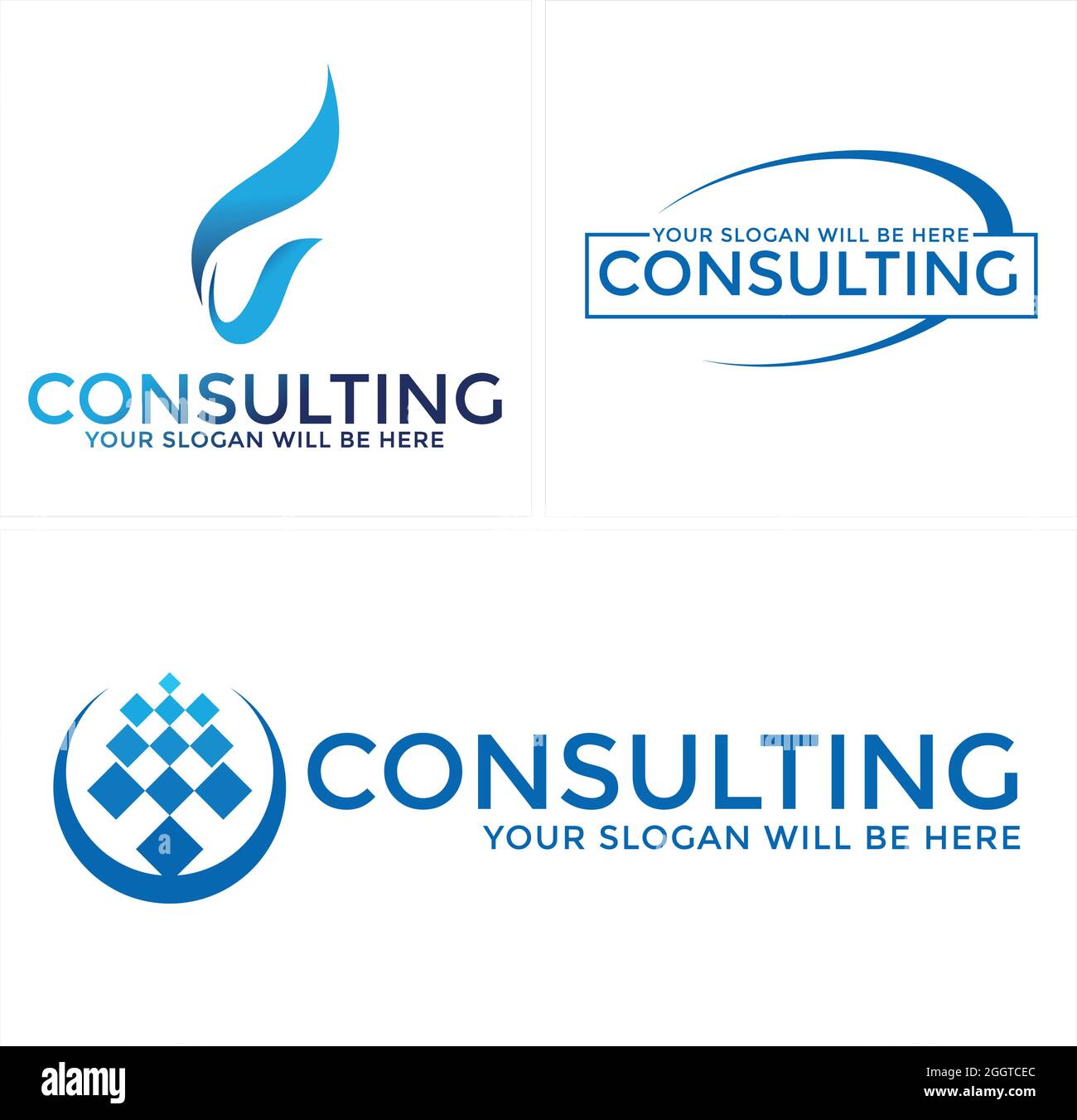 Business Consulting Netzwerk Logo Design Stock Vektor