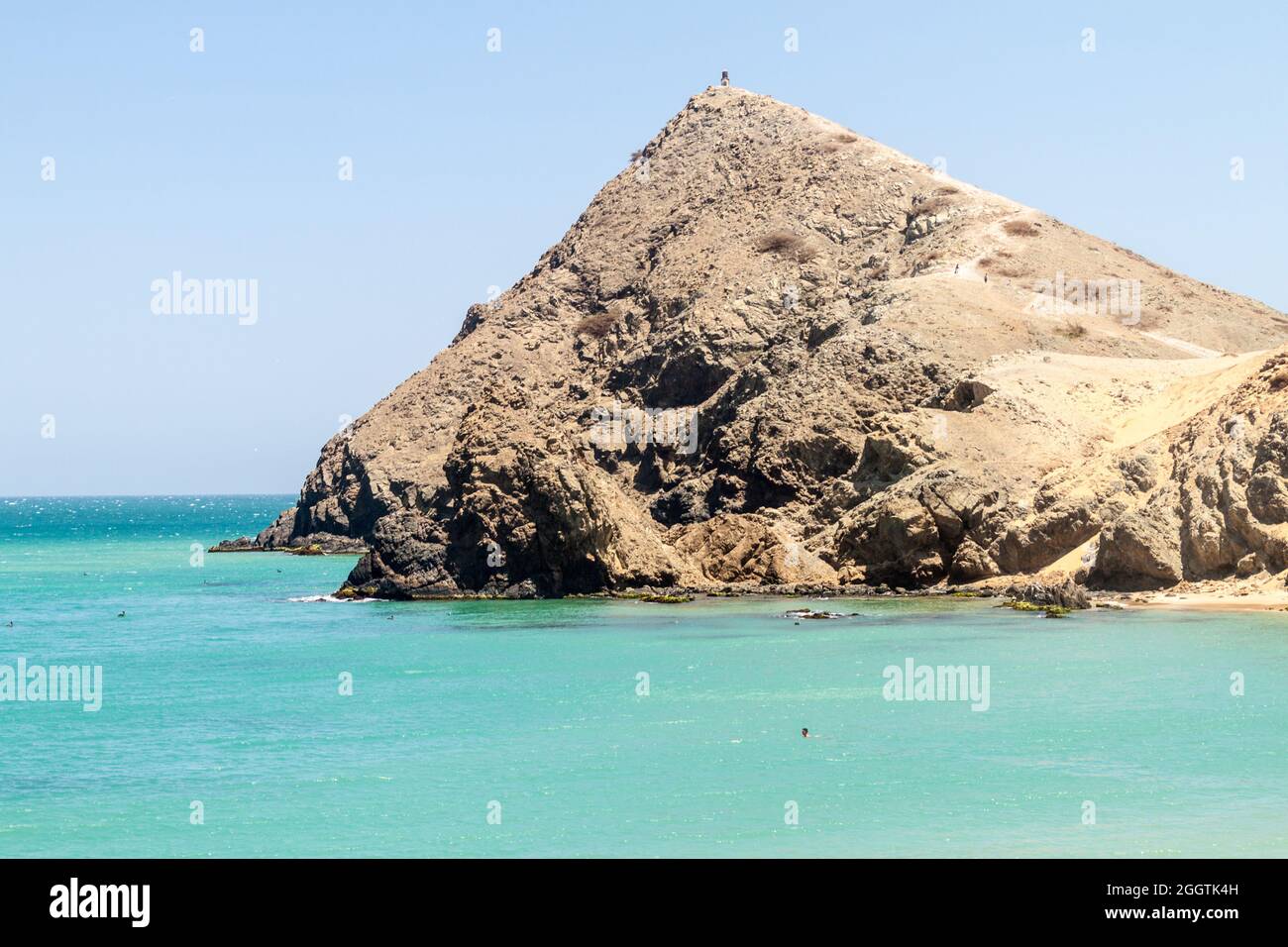 Küste der Halbinsel La Guajira in Kolumbien. Pilon de Azucar. Stockfoto