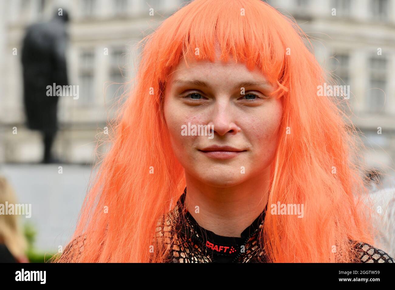 Protestler, Extinction Rebellion Londoner Proteste: Tag Zehn, Greenwash Action Day, Parliament Square, London. VEREINIGTES KÖNIGREICH Stockfoto
