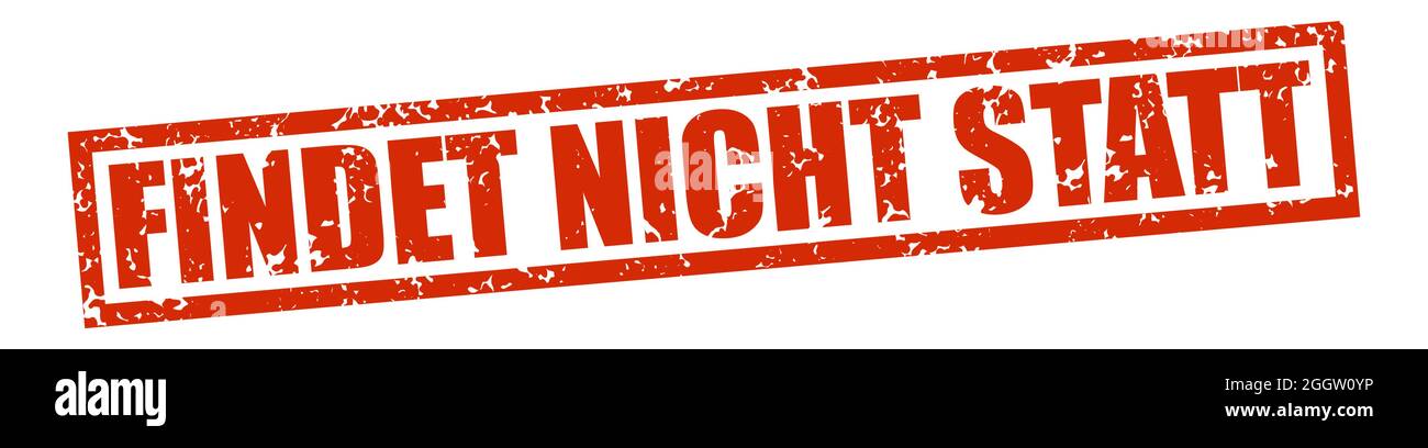 EPS-Vektor-Gummistempel rot gefärbt mit Text abgebrochen (deutscher Text) Stock Vektor