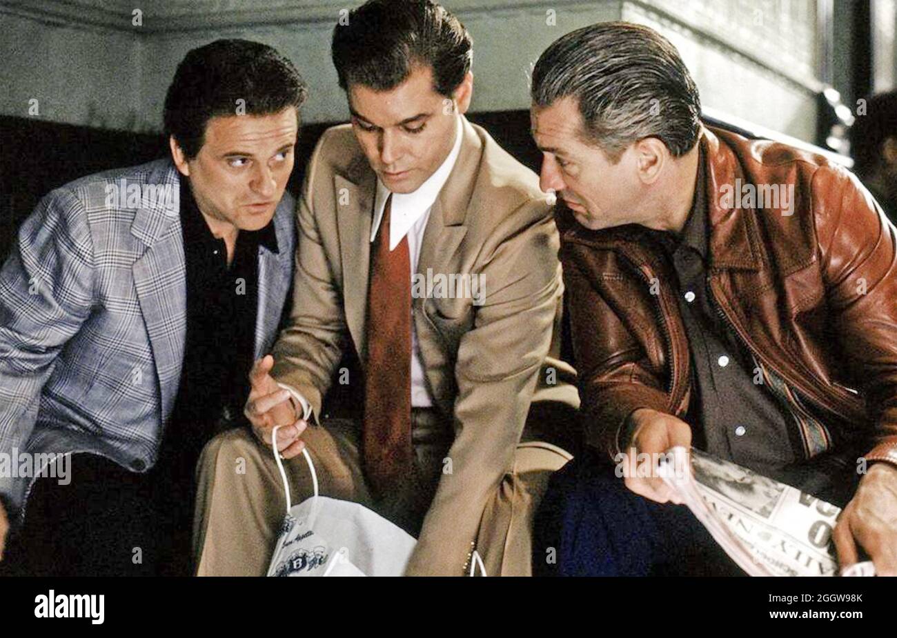 GOODFELLAS 1990 Warner Bros, Film mit von links: Joe Pesci, Ray Liotta, Robert De Niro Stockfoto