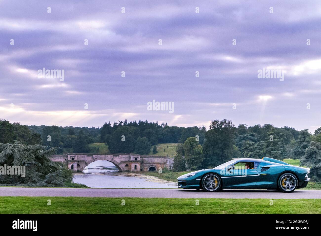 Touring Superleggera Arese 95 Coupé 2021 auf dem Salon Prive Blenheim Palace UK ausgestellt Stockfoto