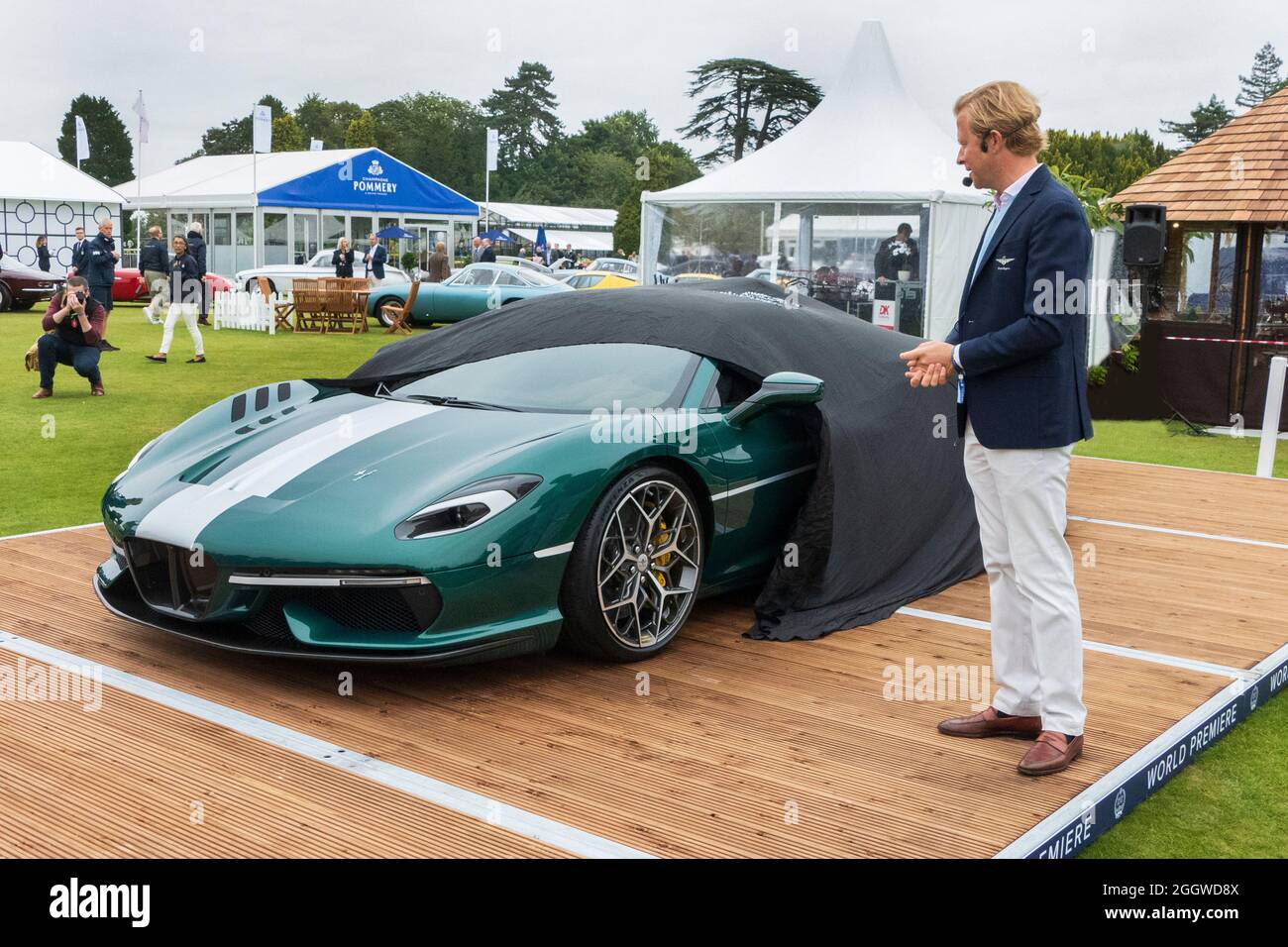 Touring Superleggera Arese 95 Coupé 2021 auf dem Salon Prive Blenheim Palace UK ausgestellt Stockfoto