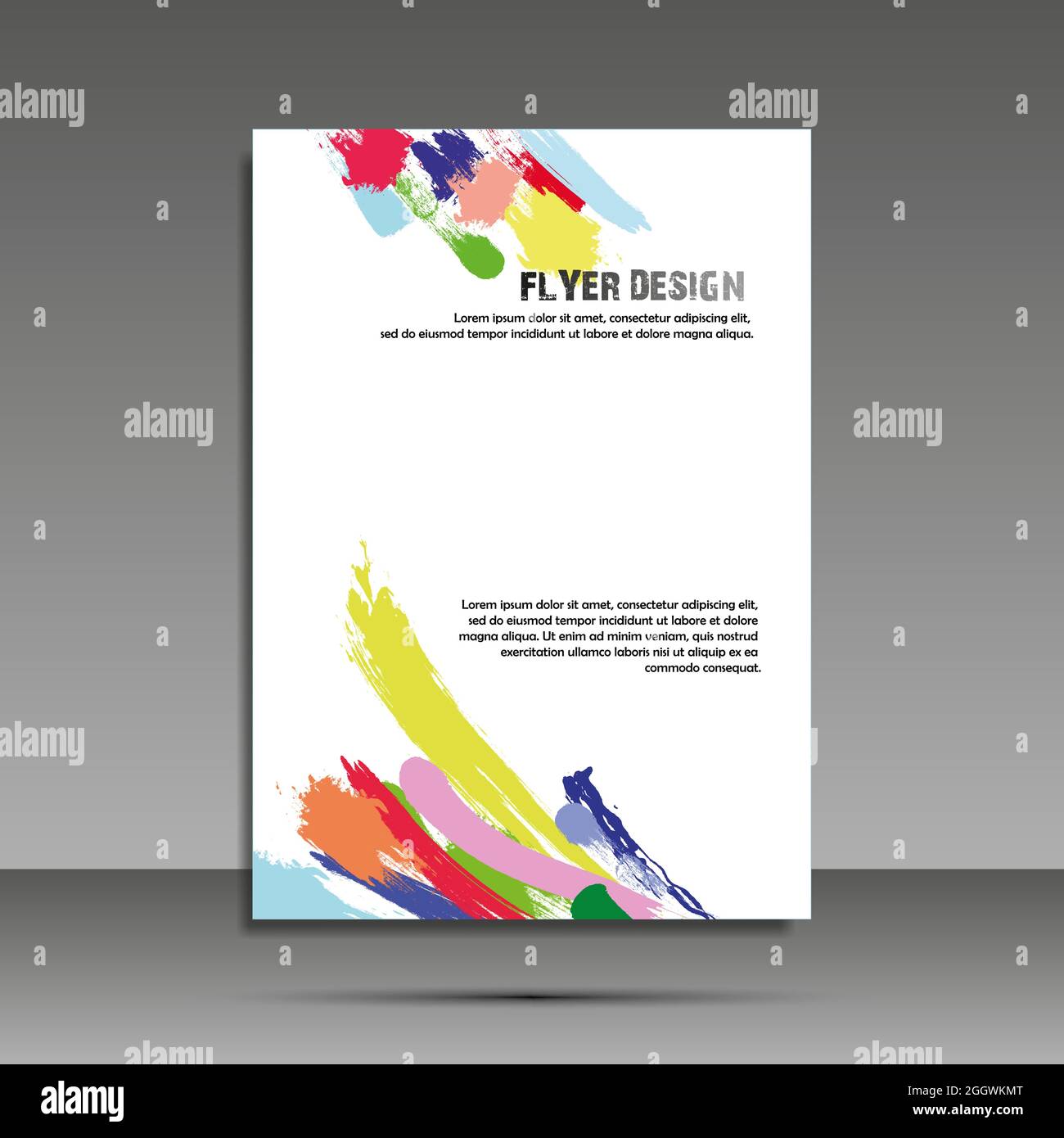 Minimales A4-Farbdesign. Jahresbericht, Broschüre, Banner, Idee, Cover, Broschüre, Flyer. Stock Vektor