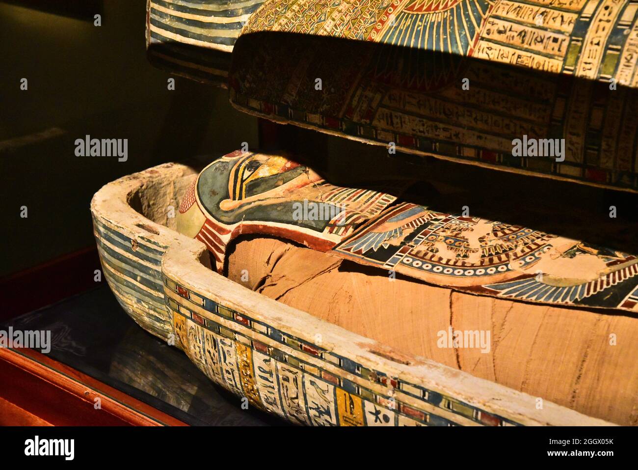 ägyptische Mumie im canterbury Museum, christchurch, Neuseeland Stockfoto