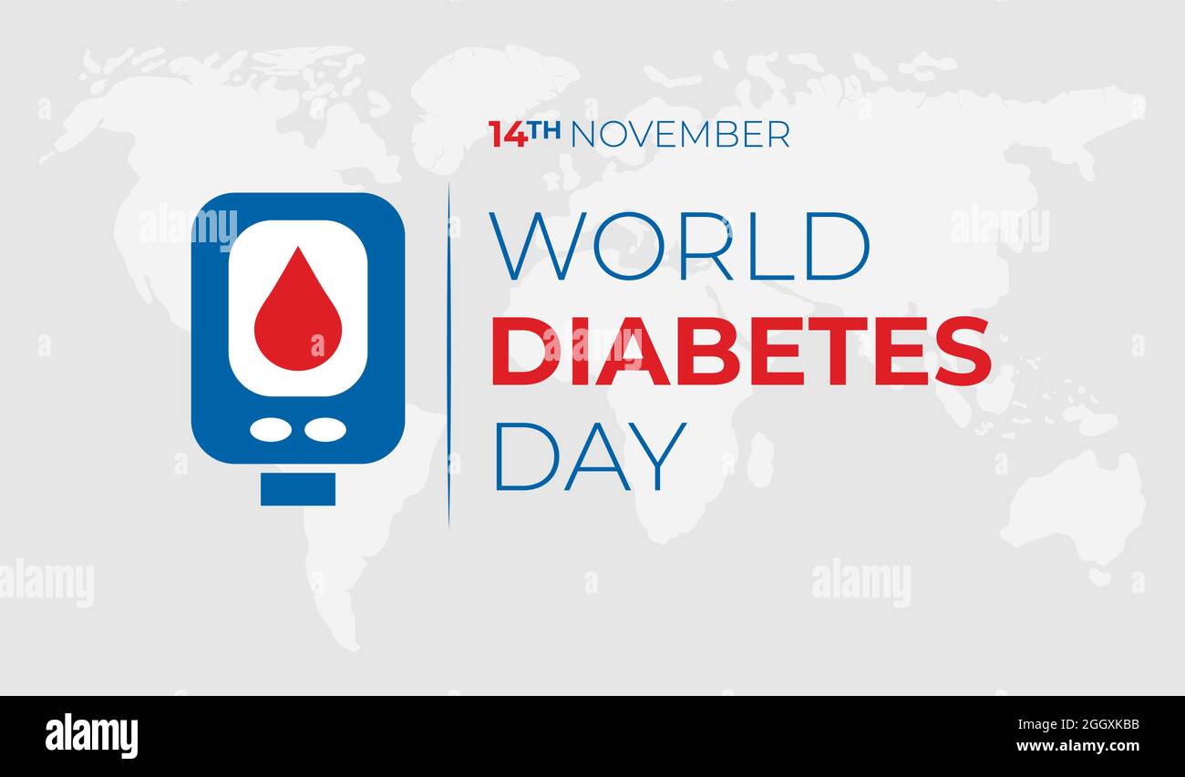 Hintergrundbanner Zur Illustration Des Weltdiabetestages Stock Vektor