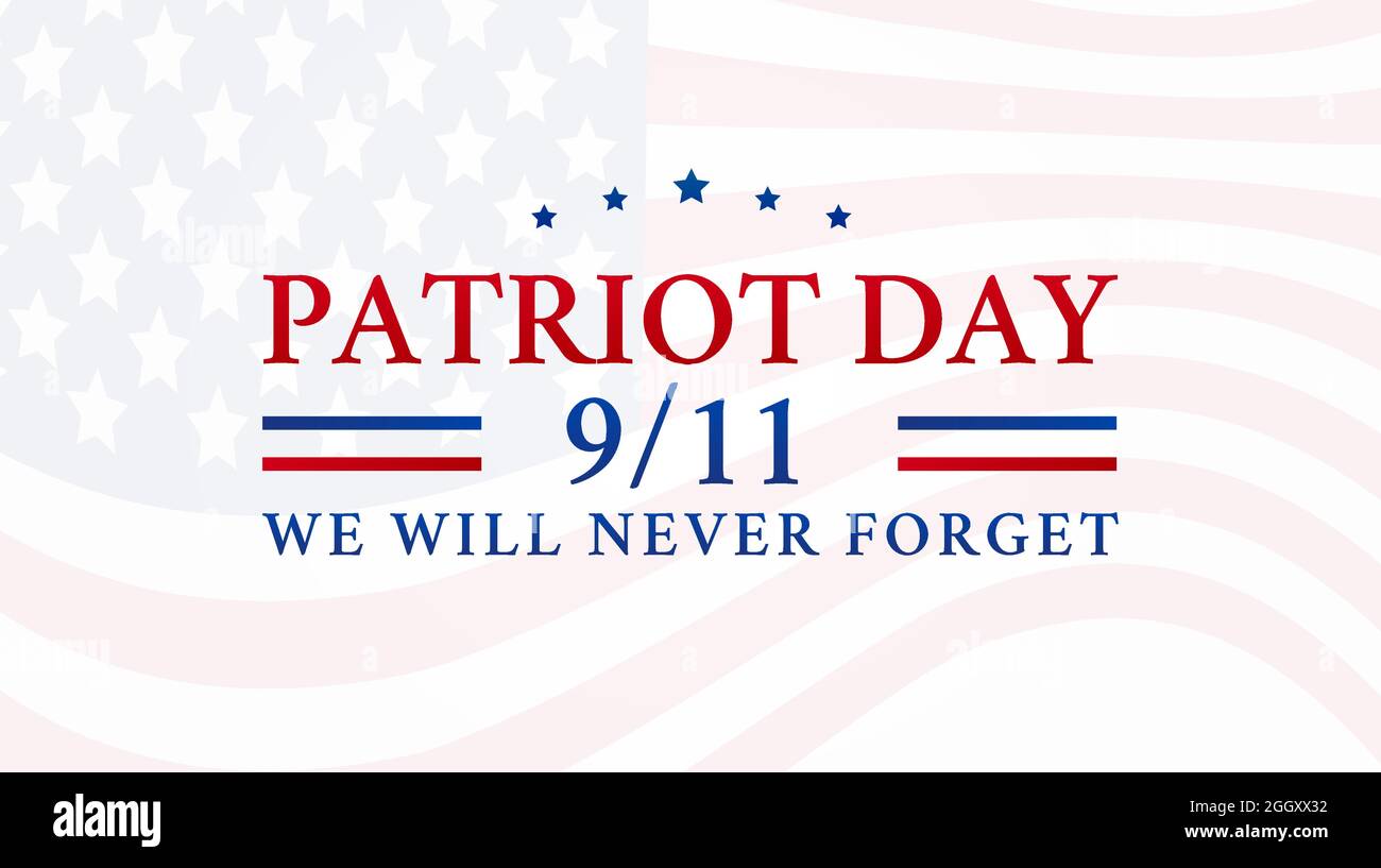 Patriot Day 9/11 Hintergrunddarstellung Stock Vektor