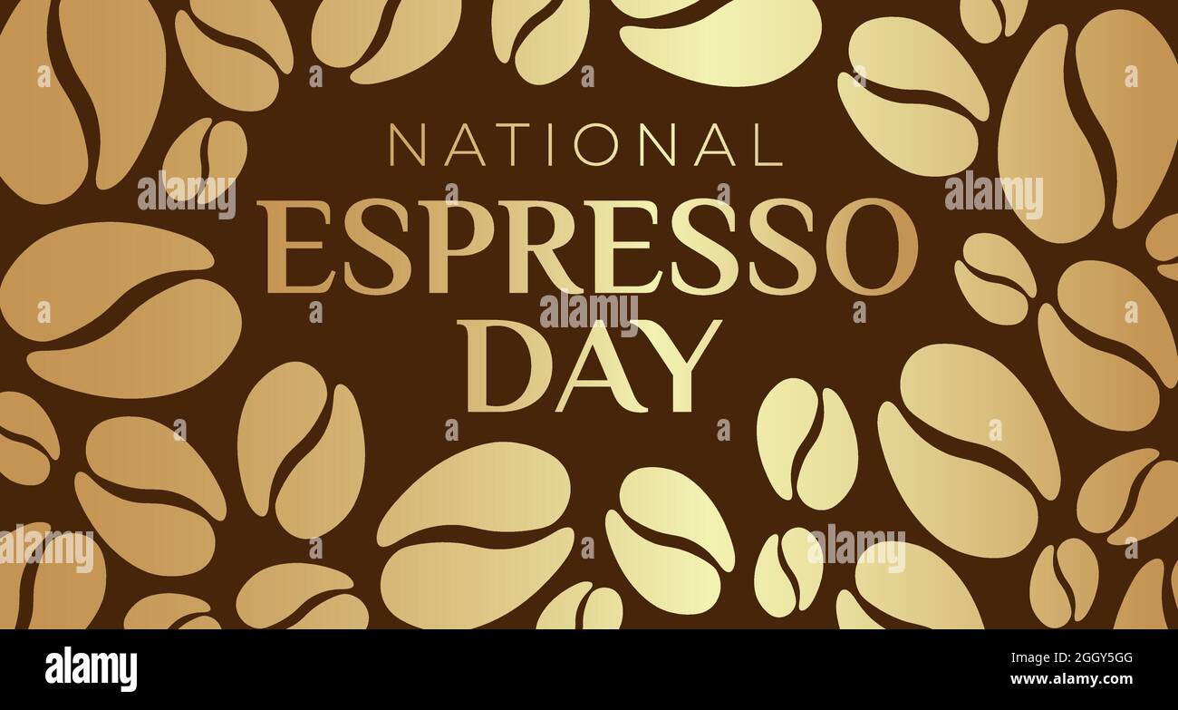 National Espresso Coffee Day Hintergrunddarstellung Stock Vektor