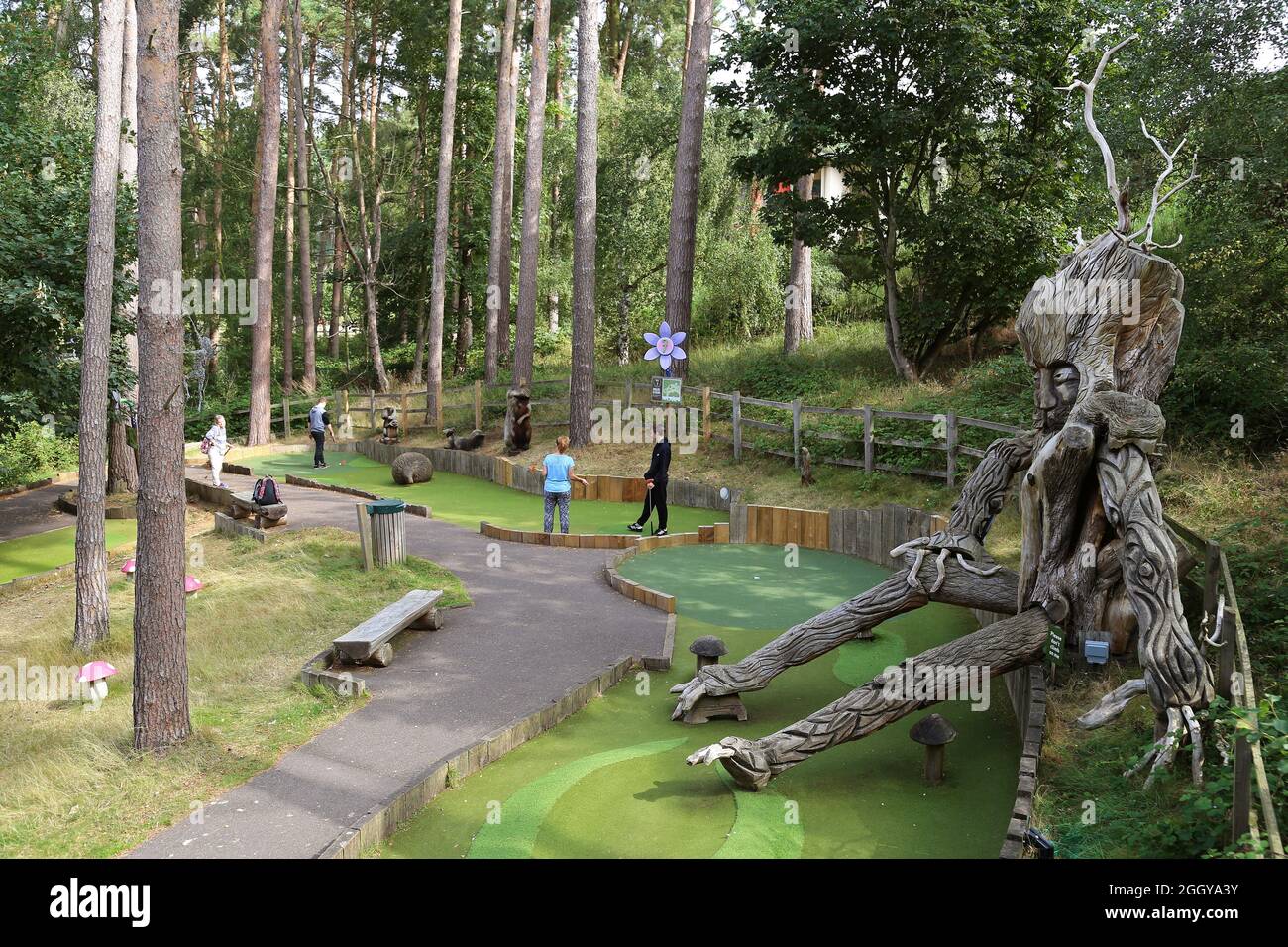 Adventure Golf, Waterfront, Centre Parcs Woburn Forest, Fordfield Road, Bedford, Bedfordshire, England, Großbritannien, Großbritannien, Großbritannien, Europa Stockfoto