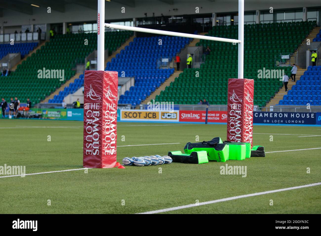 Glasgow, Großbritannien. 03. September 2021.Ein allgemeiner Schuss vor dem Vorsaison-Freundschaftsspiel zwischen Glasgow Warriors und Newcastle Falcons im Scotstoun Stadium, Glasgow am Freitag, 3. September 2021. (Kredit: Chris Lishman | MI News) Kredit: MI Nachrichten & Sport /Alamy Live News Stockfoto