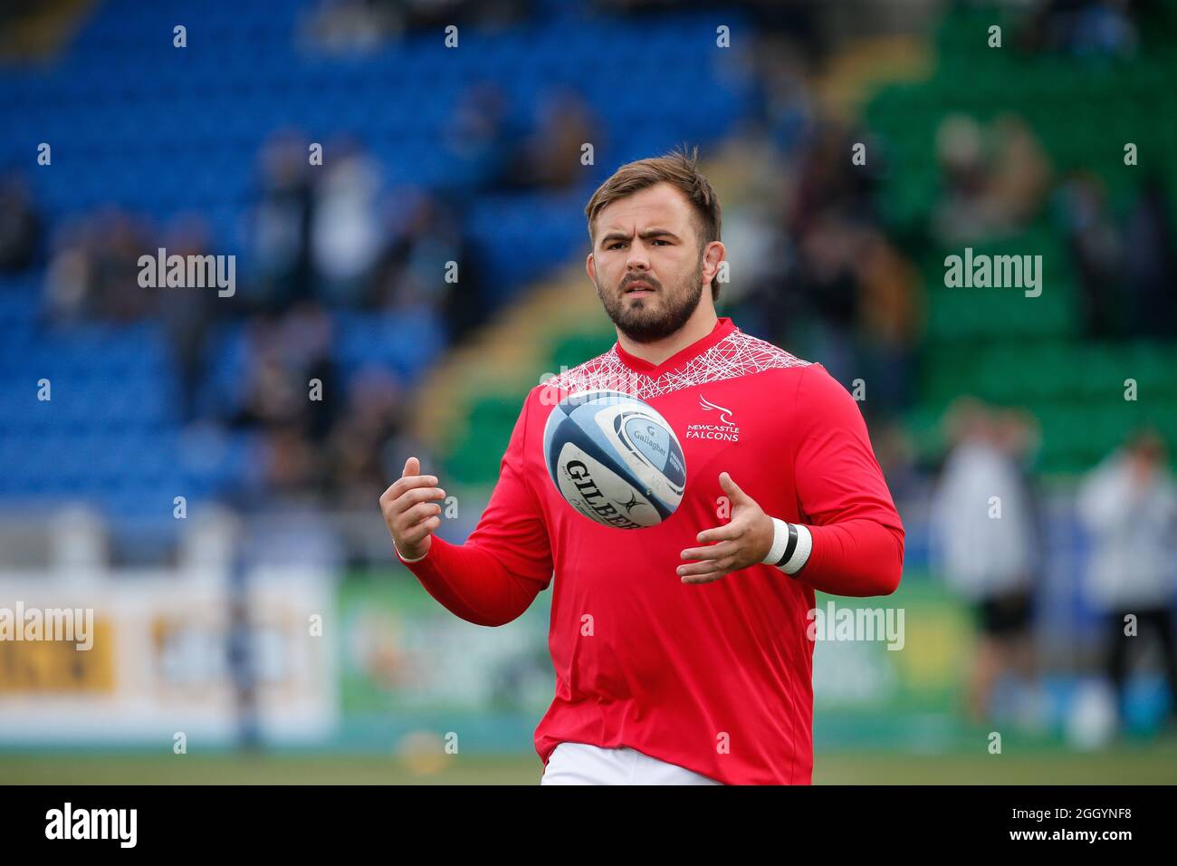 Glasgow, Großbritannien. 03. September 2021.George McGuigan von Newcastle Falcons wird vor dem Vorsaison-Freundschaftsspiel zwischen Glasgow Warriors und Newcastle Falcons am Freitag, den 3. September 2021 im Scotstoun Stadium in Glasgow abgebildet. (Kredit: Chris Lishman | MI News) Kredit: MI Nachrichten & Sport /Alamy Live News Stockfoto