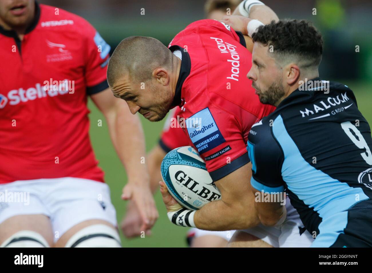 Glasgow, Großbritannien. 03. September 2021.Mike Brown von Newcastle Falcons in Aktion während des Vorsaison-Freundschaftsspiel zwischen Glasgow Warriors und Newcastle Falcons am Freitag, 3. September 2021 im Scotstoun Stadium, Glasgow. (Kredit: Chris Lishman | MI News) Kredit: MI Nachrichten & Sport /Alamy Live News Stockfoto