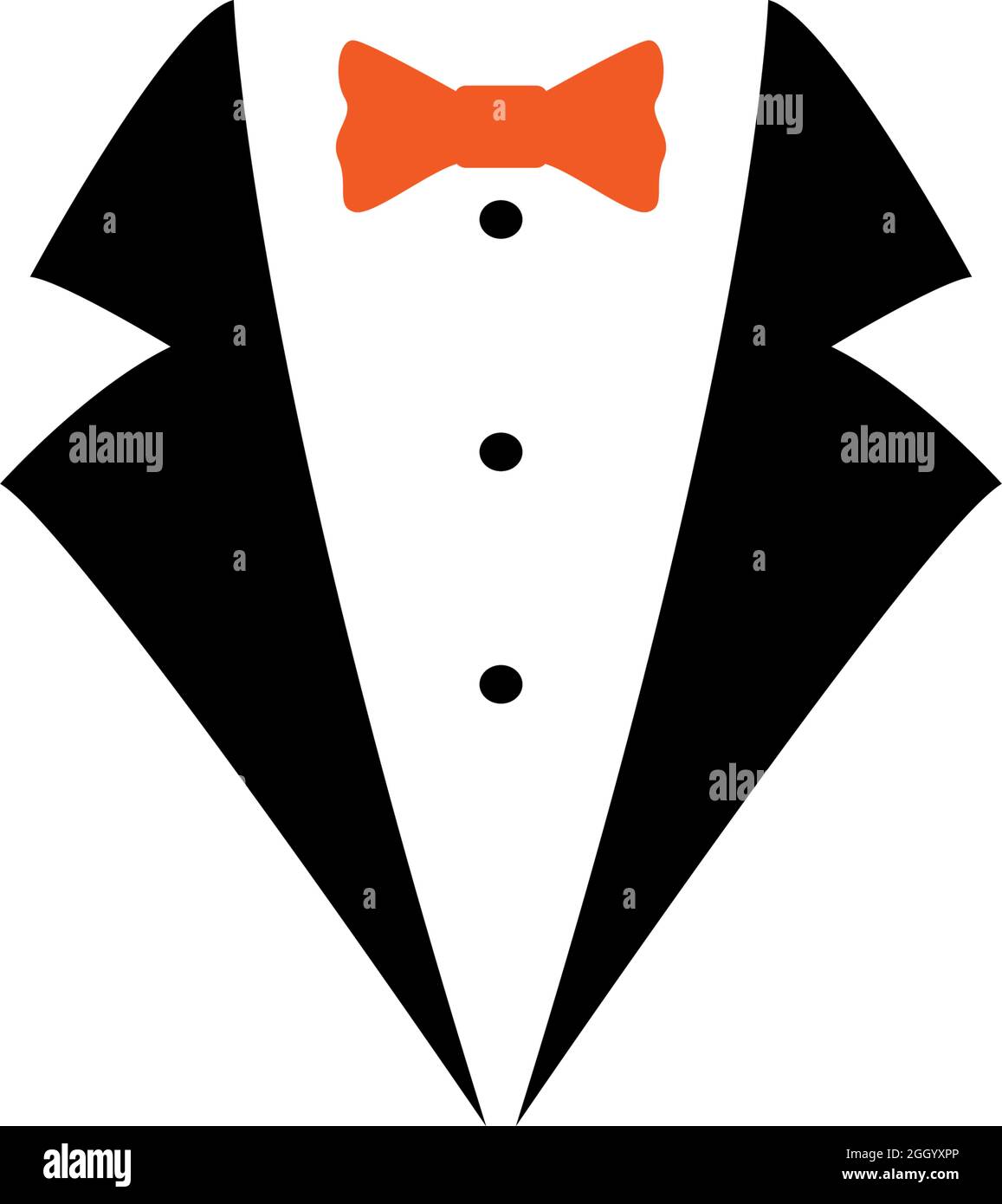 Abbildung der Designvorlage „Smoking Suit Icon“ Stock Vektor