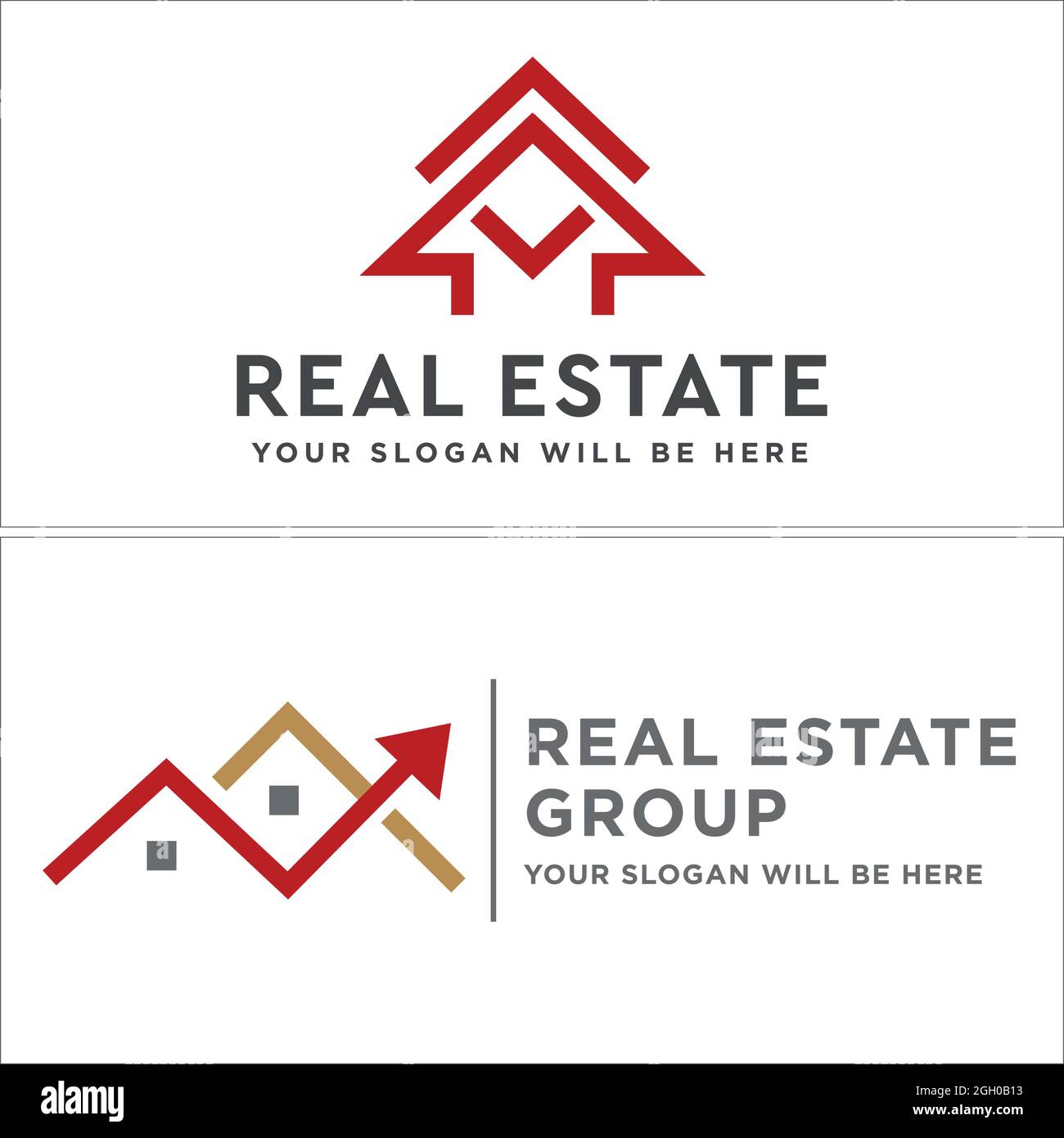 Logo-Design für das Immobiliengeschäft Stock Vektor
