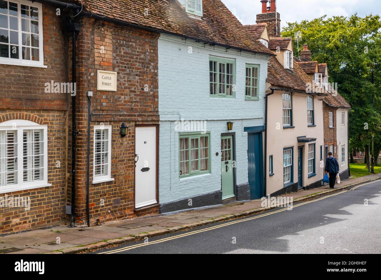 Castle Street im alten Aylesbury, Buckinghamshire, England Stockfoto