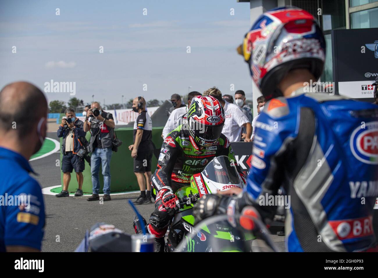 Magny-Cours Circuit, Magny-Cours, Frankreich, 03. September 2021, 1-Grad-Superpole Jonathan Rea während der Motul French Round - FIM Superbike World Championship Stockfoto