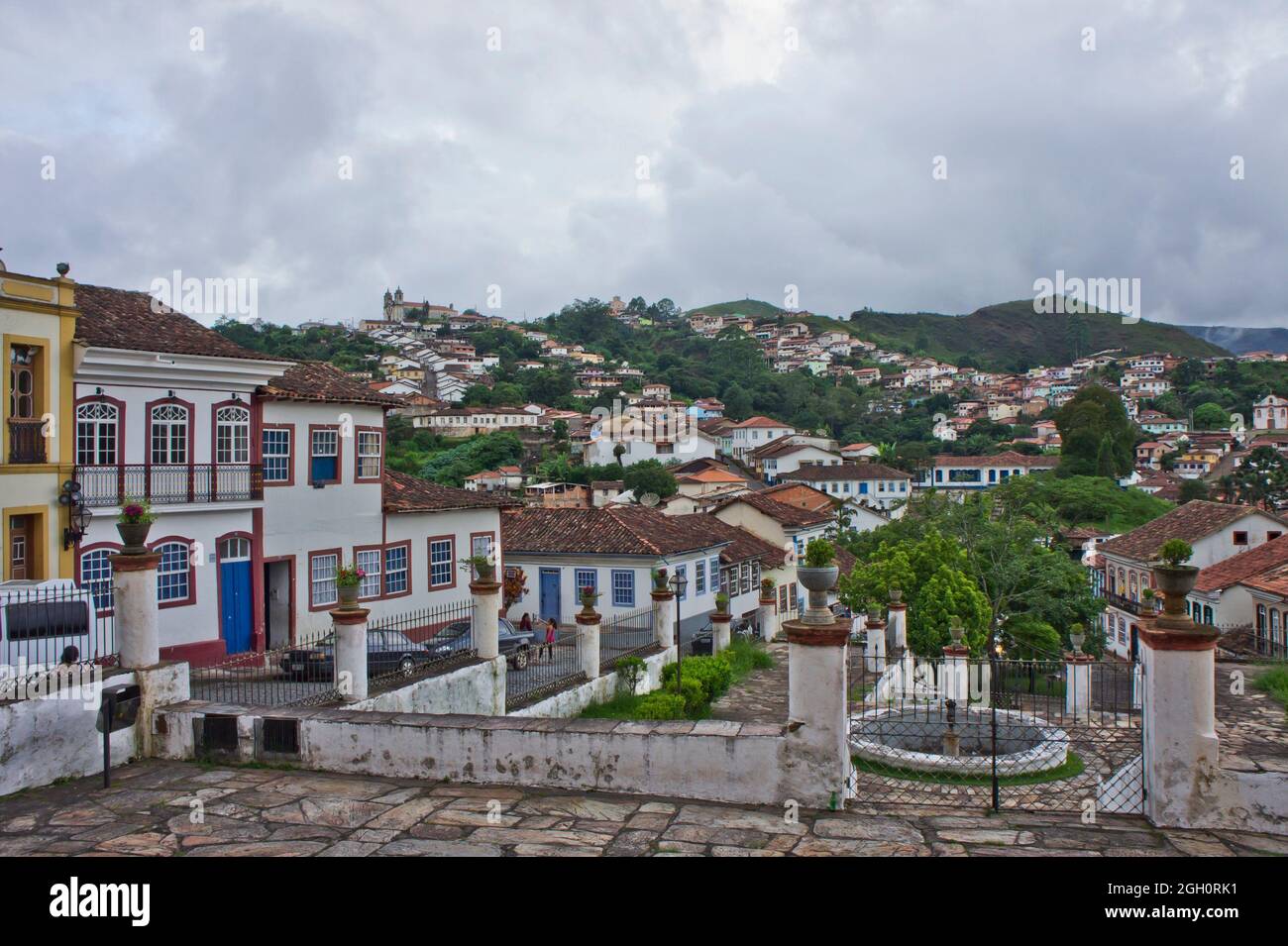 Ouro Preto, Blick auf die Altstadt, Brasilien, Südamerika. Stockfoto