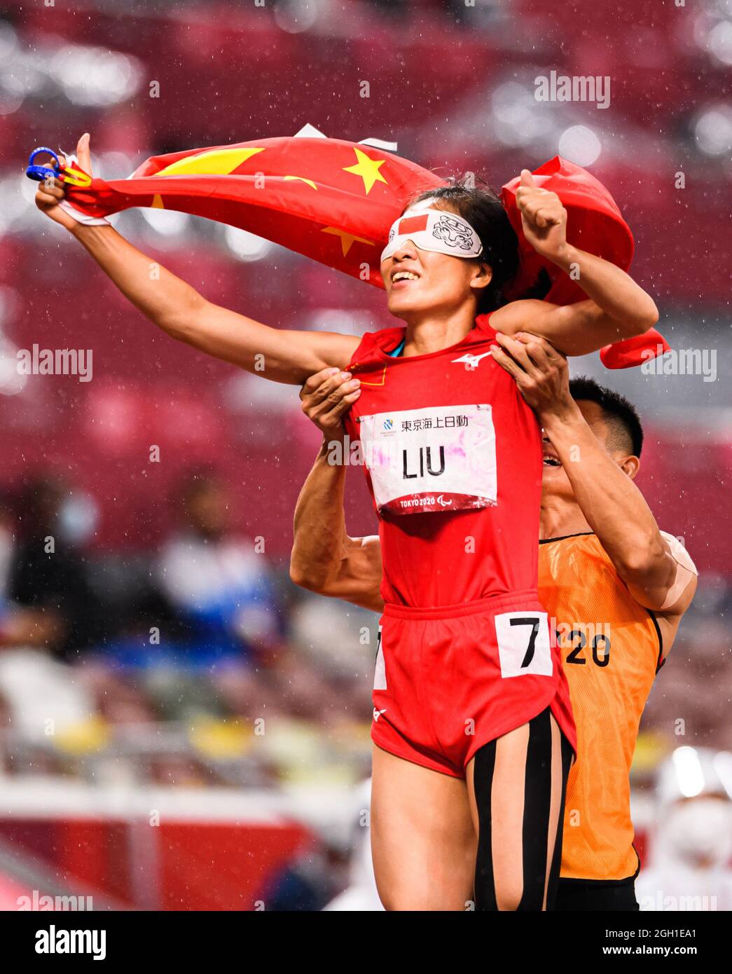 Tokio, Japan. 04. Sep 2021. Während der Leichtathletik-Veranstaltungen - Tokyo 2020 Paralympische Spiele im Olympiastadion am Samstag, 04. September 2021 in Tokio, Japan. Kredit: Taka G Wu/Alamy Live Nachrichten Stockfoto