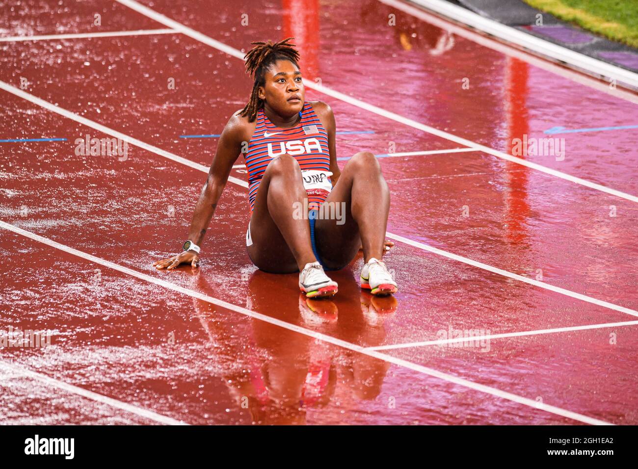 Tokio, Japan. 04. Sep 2021. Während der Leichtathletik-Veranstaltungen - Tokyo 2020 Paralympische Spiele im Olympiastadion am Samstag, 04. September 2021 in Tokio, Japan. Kredit: Taka G Wu/Alamy Live Nachrichten Stockfoto