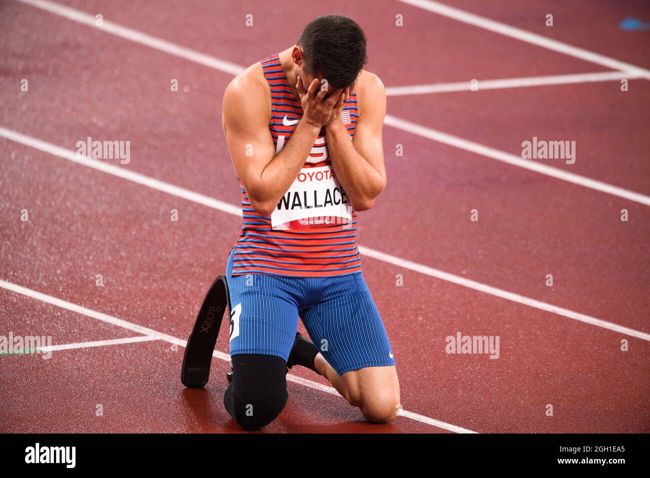 Tokio, Japan. 04. Sep 2021. Während der Leichtathletik-Veranstaltungen - Tokyo 2020 Paralympische Spiele im Olympiastadion am Samstag, 04. September 2021 in Tokio, Japan. Kredit: Taka G Wu/Alamy Live Nachrichten Stockfoto