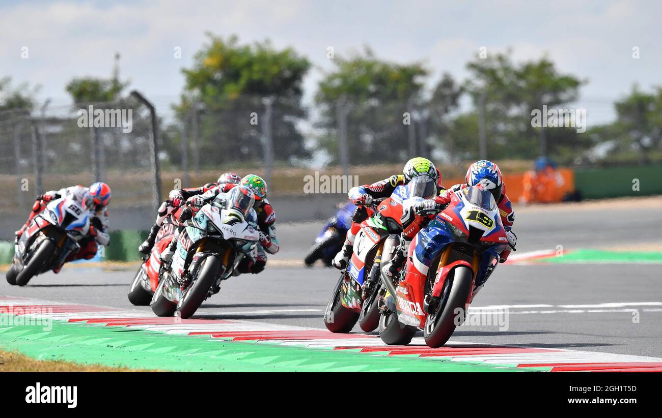 Magny-Cours Circuit, Magny-Cours, Frankreich, 04. September 2021, nr. 19 Alvaro Bautista während der Motul French Round - FIM Superbike World Championship 2021 - Race1 - World Superbike - SBK Credit: Live Media Publishing Group/Alamy Live News Stockfoto