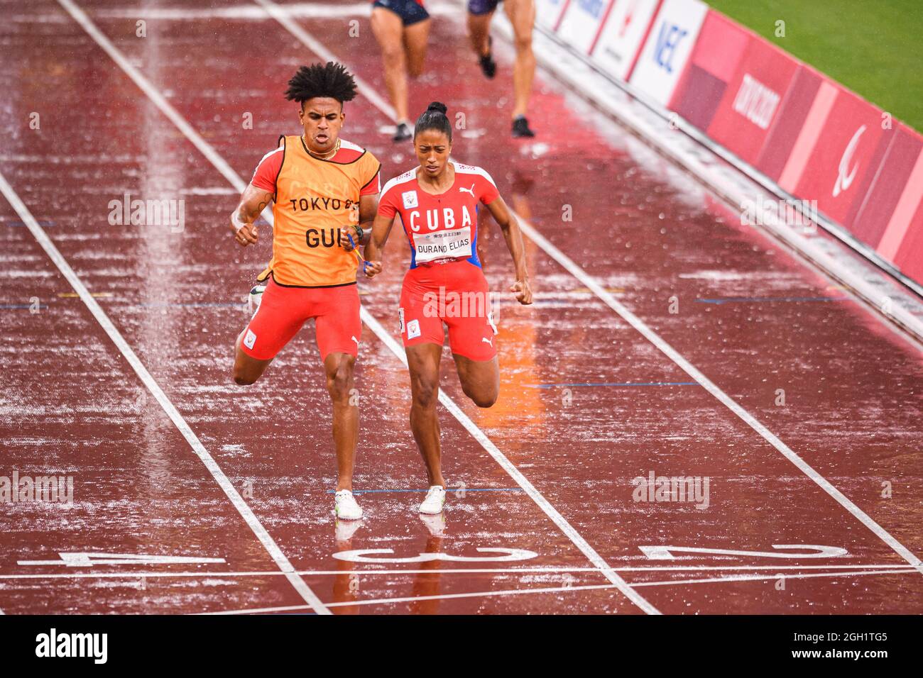 TOKIO, JAPAN. 04. Sep 2021. Während der Leichtathletik-Veranstaltungen - Tokyo 2020 Paralympische Spiele im Olympiastadion am Samstag, 04. September 2021 in TOKIO, JAPAN. Kredit: Taka G Wu/Alamy Live Nachrichten Stockfoto