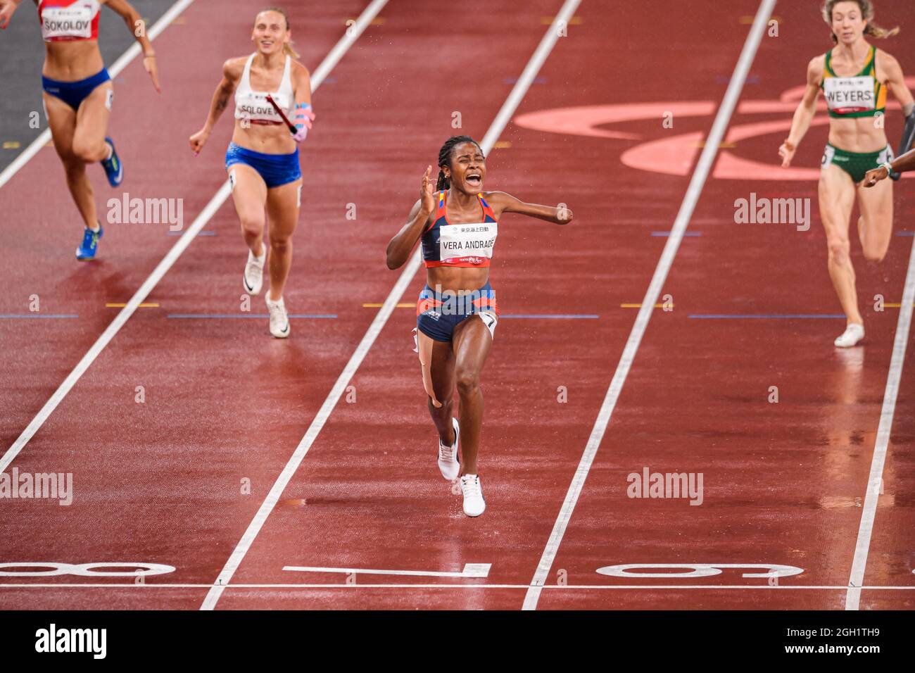 TOKIO, JAPAN. 04. Sep 2021. Während der Leichtathletik-Veranstaltungen - Tokyo 2020 Paralympische Spiele im Olympiastadion am Samstag, 04. September 2021 in TOKIO, JAPAN. Kredit: Taka G Wu/Alamy Live Nachrichten Stockfoto