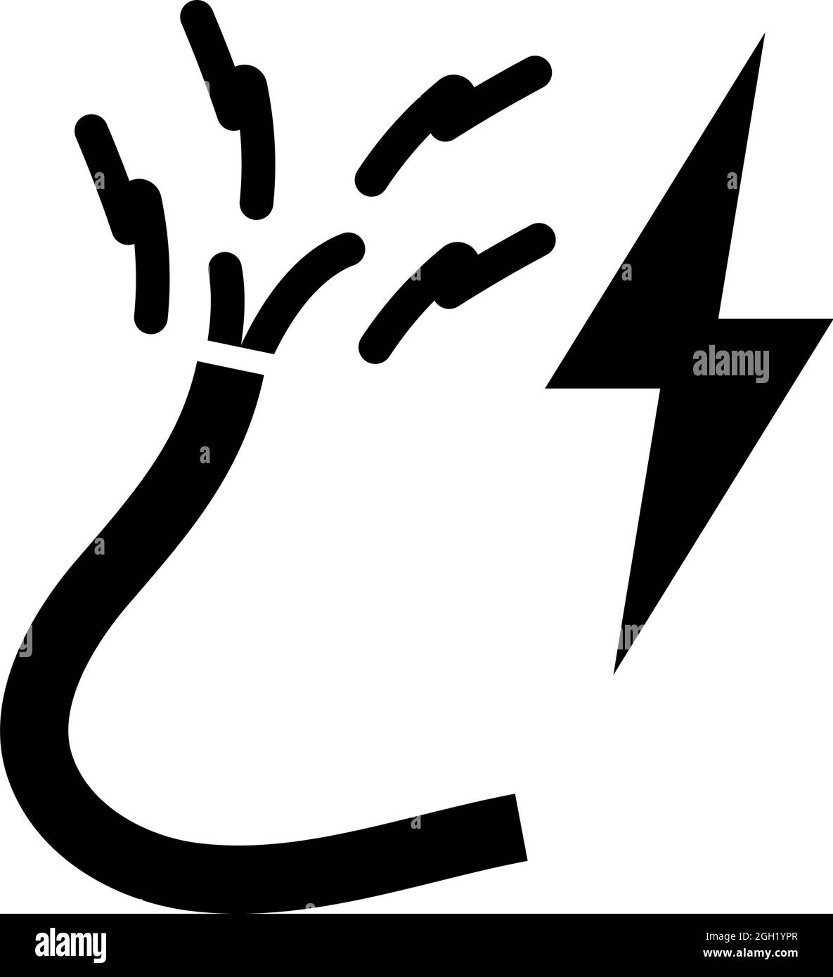 Symbol Für Draht. Schwarzes Stencil-Design. Vektorgrafik. Stock Vektor Symbol Für Draht. Schwarzes Stencil-Design. Vektorgrafik. Stock Vektor