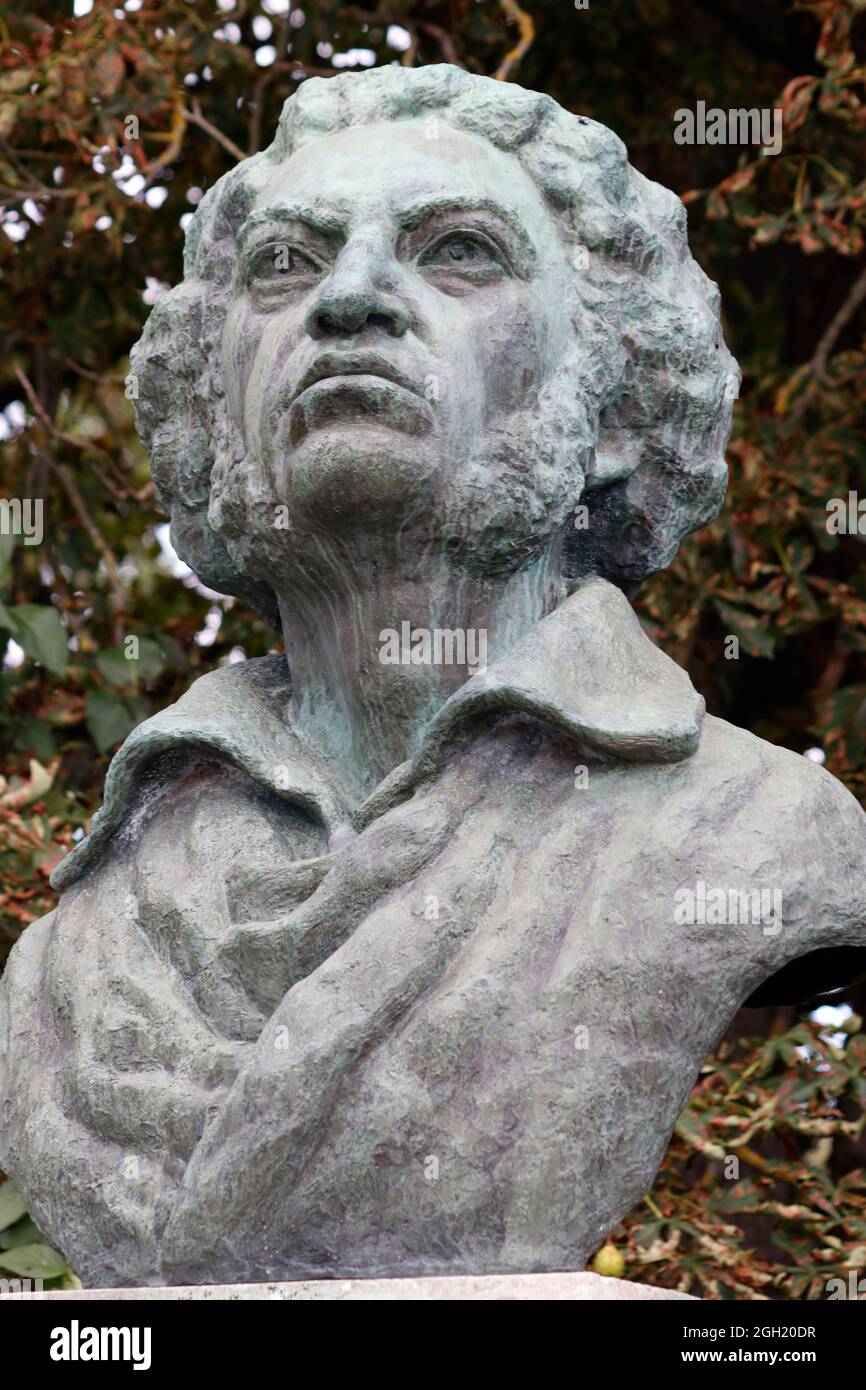 Alexander Puschkin Denkmal, Weimar (nur für redaktionelle Verwendung. Keine Werbung. Referenzdatenbank: http://www.360-berlin.de. © Jens Knappe. Bil Stockfoto