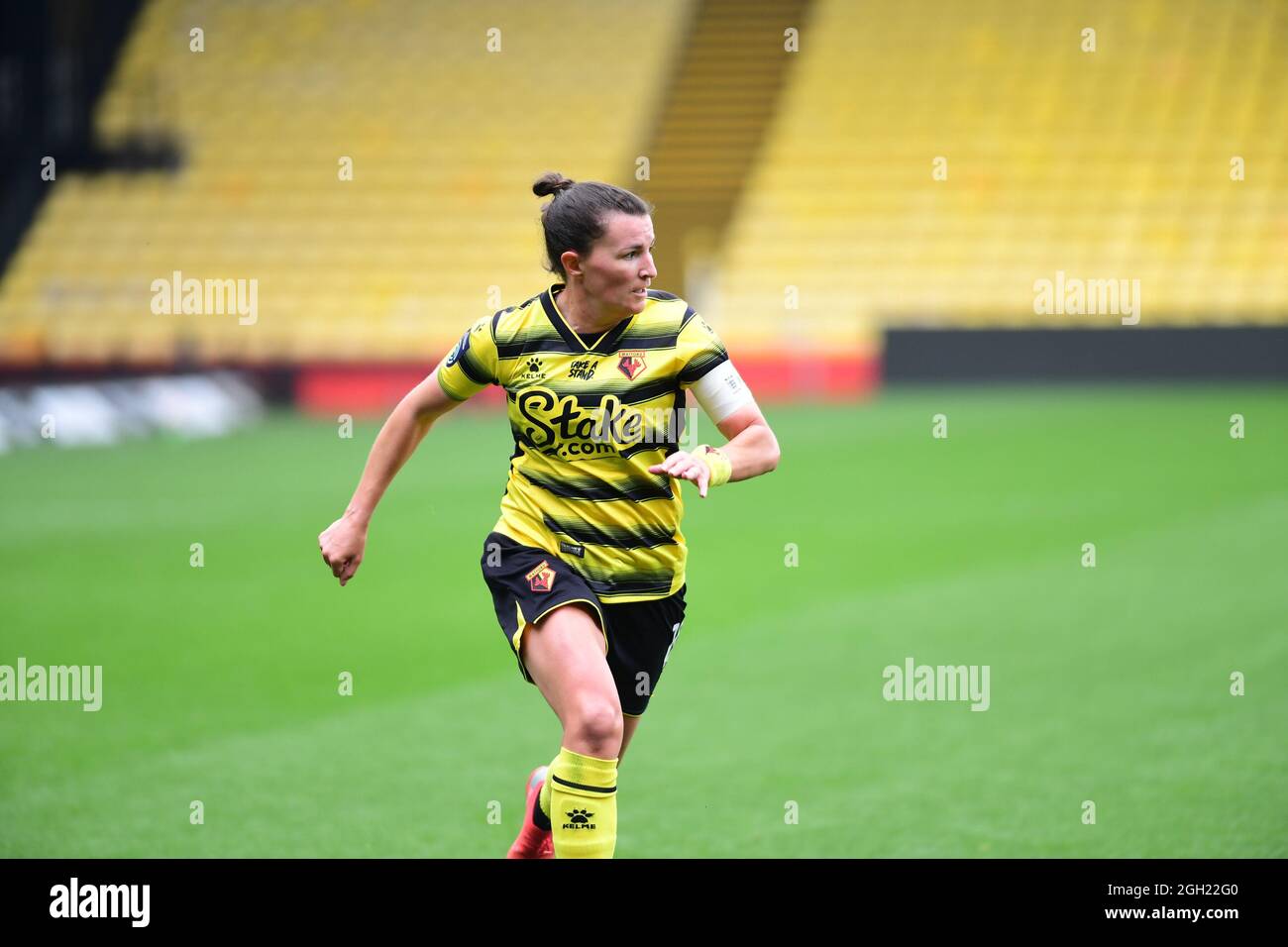 Helen ward (10 watford) während der FA-Frauenmeisterschaft Watford gegen Liverpool in der Vicarage Road - Watford-England Stockfoto