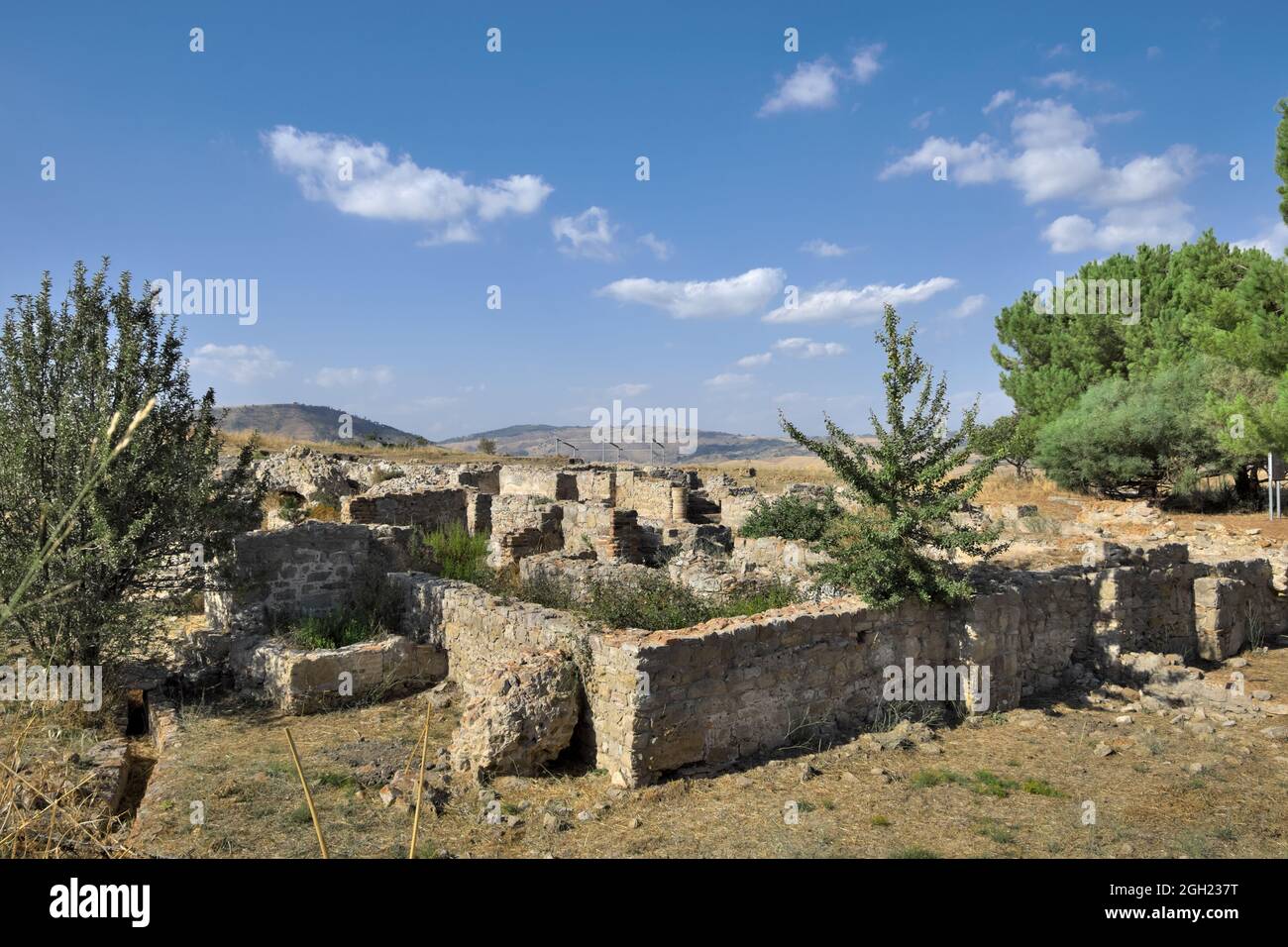 Archäologie und Geschichte Siziliens Antike Stadt Philosophiana in Mazzarino (Caltanissetta) Stockfoto