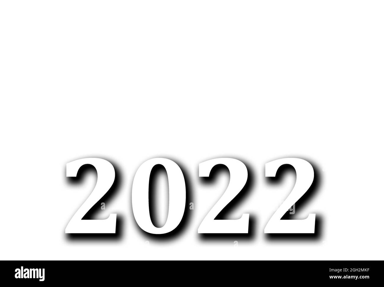 Frohes neues Jahr 2022 Text-Design. Business Tagebuch Cover für 2022 mit Wünschen. Designvorlage für Broschüre, Karte, Poster. Vektorgrafik. Stockfoto