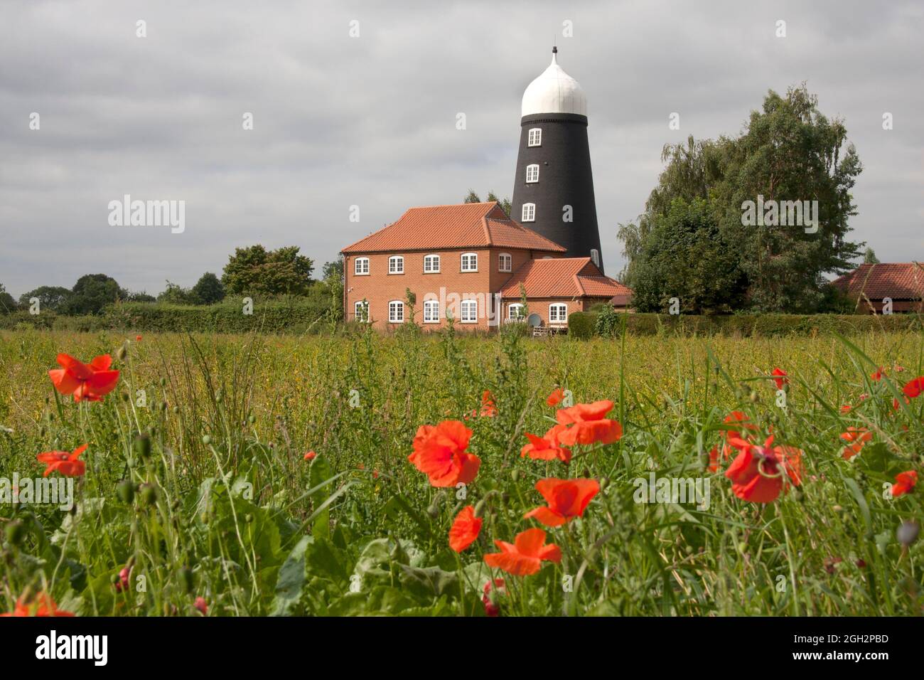 Sutton on Trent umgebaute Turmmühle, Nottinghamshire (2021) Stockfoto