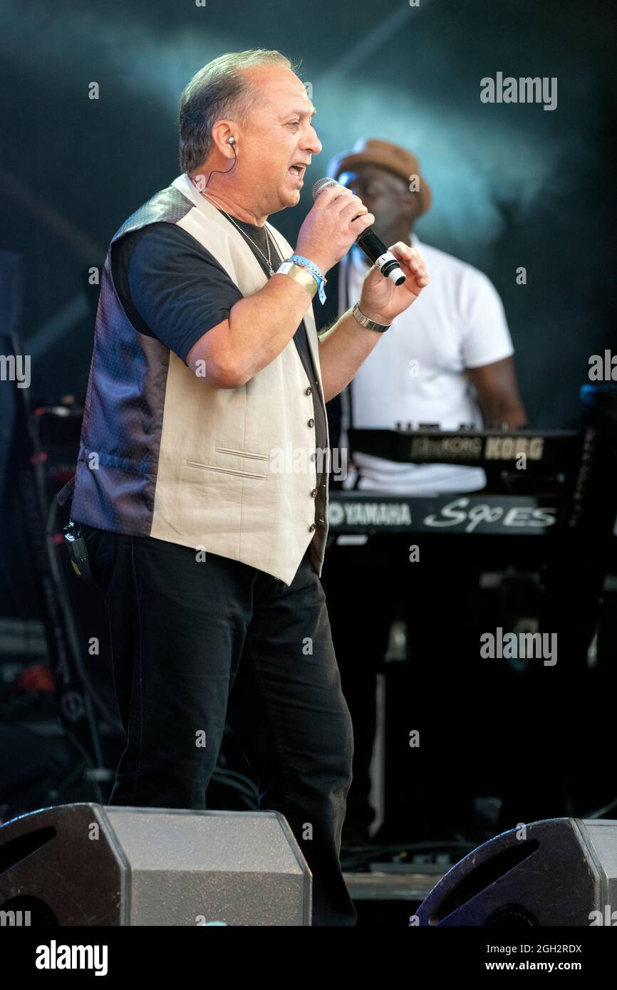 Andy Kyriacou von Modern Romance Stockfoto