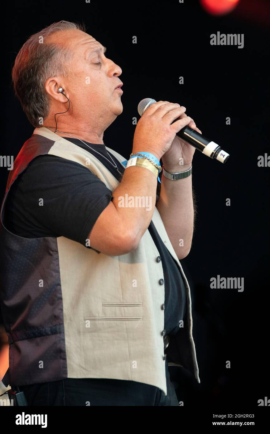Andy Kyriacou von Modern Romance Stockfoto