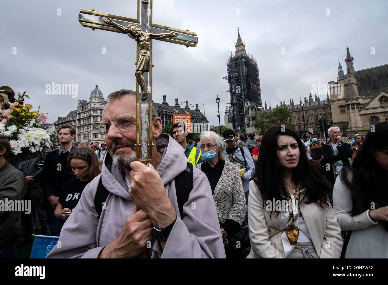 March for Life UK’ Anti-abtreibungsdemonstrationsmarsch organisiert von Pro-Life-christlichen Gruppen / London - 04. September 2021 Stockfoto