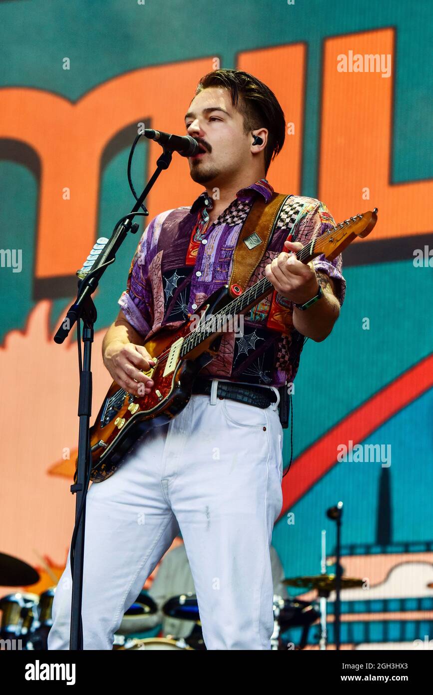 Napa, Kalifornien, 4. September 2021 - Milky Chance Auftritt beim BottleRock Festival 2021. Foto: Ken Howard/Alamy Stockfoto