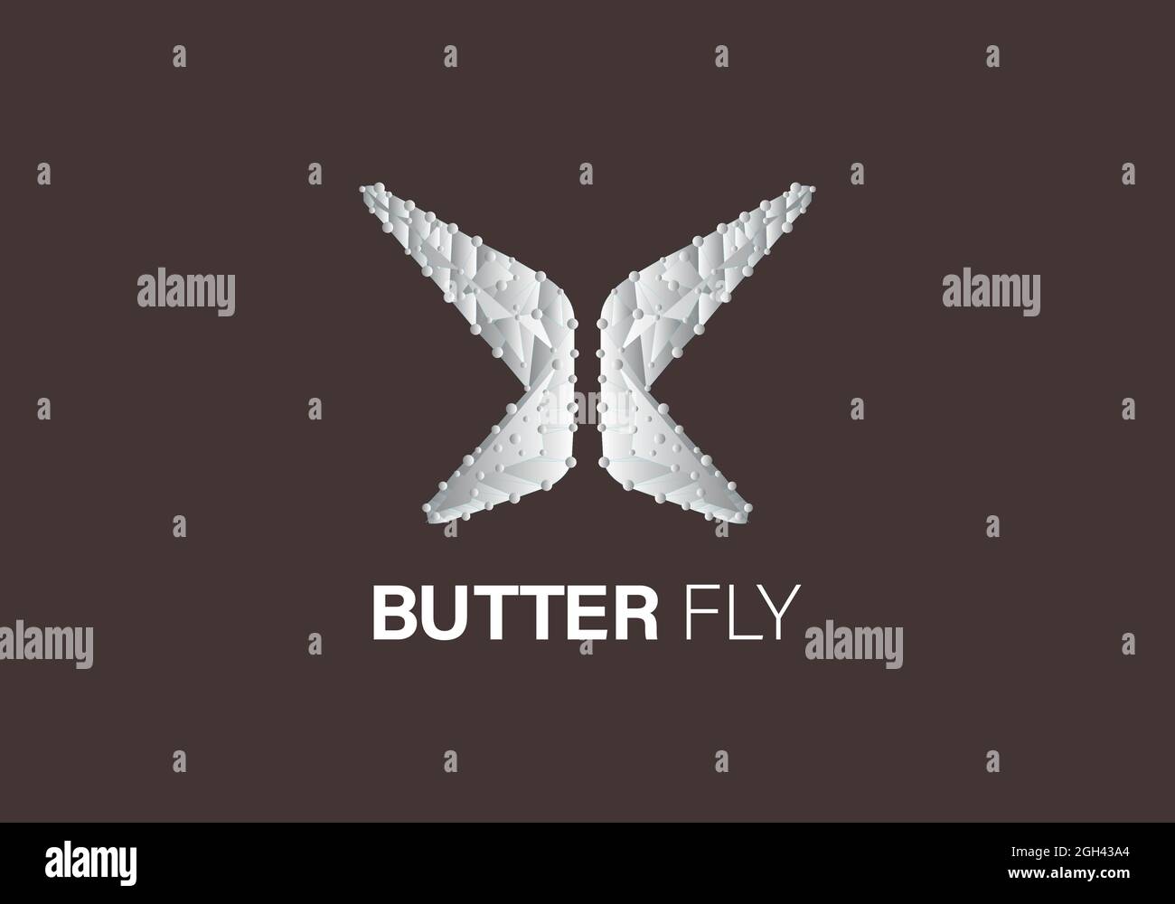 Design-Vorlage für das Butterfly-Logo. Stock Vektor