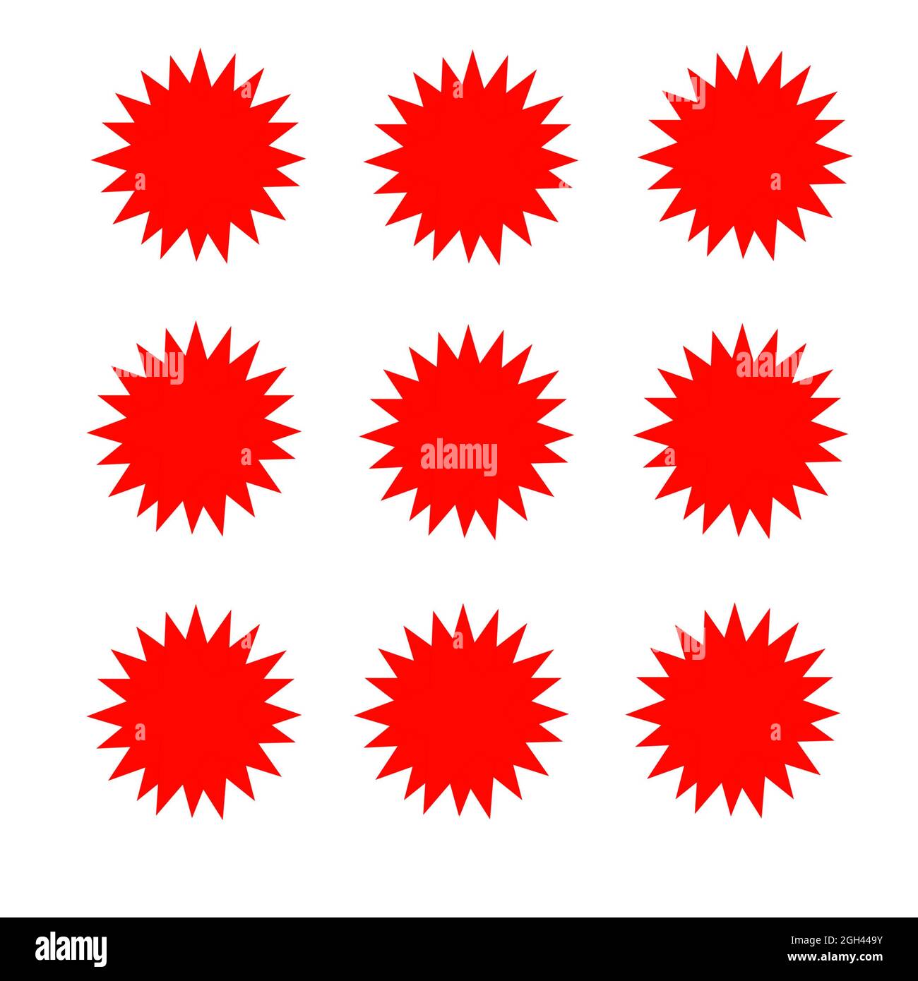 Aufkleber ernsthafte Farbe Stern Symbol 3d Stockfoto