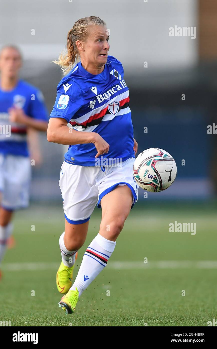 Riccardo Garrone Stadium, Bogliasco (GE), Italien, 04. September 2021, Anna Auvinen (Sampdoria) während der UC Sampdoria gegen AC Mailand - Italienischer Fußball Ser Stockfoto