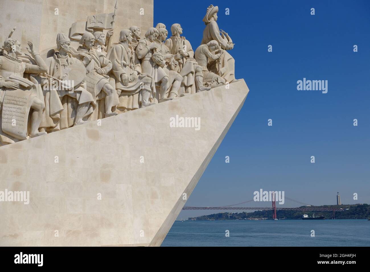 Portugal Lissabon - Padrao dos Descobrimentos Betondenkmal für Seefahrer Stockfoto