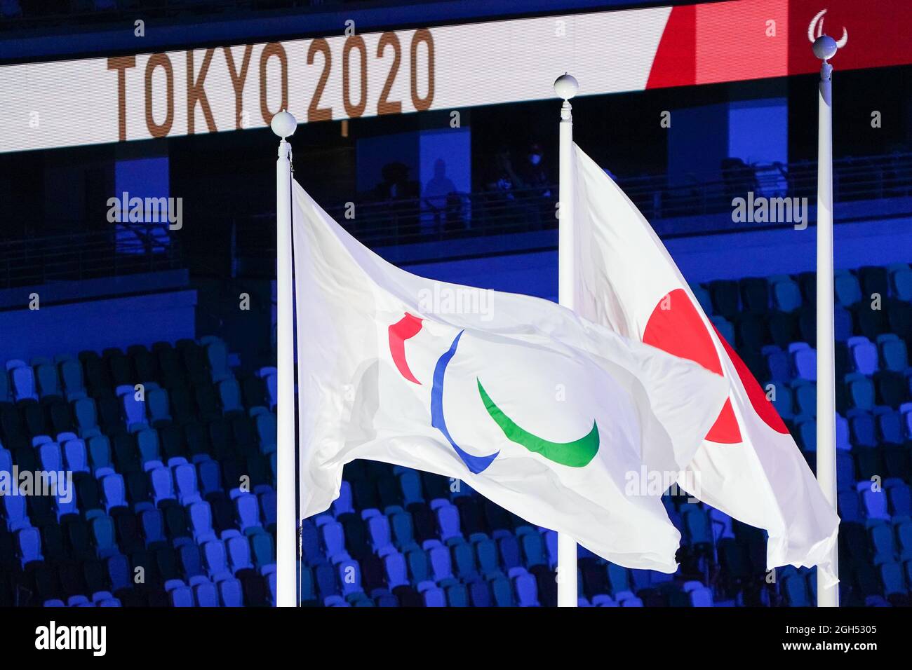 TOKIO, JAPAN - 5. SEPTEMBER: Abschlusszeremonie der Paralympischen Spiele 2020 in Tokio am 5. September 2021 im Olympiastadion (Foto: Helene Wiesenhaan/Orange Picics) NOCNSF Atletiekunie Credit: Orange Pics BV/Alamy Live News Stockfoto